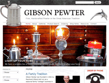 Tablet Screenshot of gibsonpewter.com